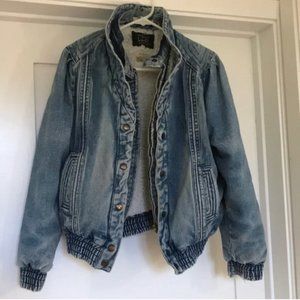 Vintage denim jacket Sherpa lining
